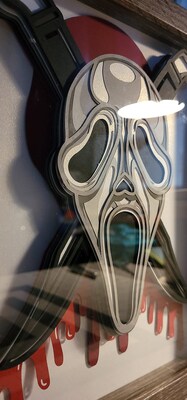 Ghost Face 8x10 3D Shadow Box Art - image2